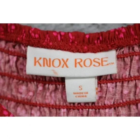 Knox Rose 100% Rayon Jumpsuit-Size Small-3/4 Puff Sleeves-Pockets-Smocked - Picture 5 of 9